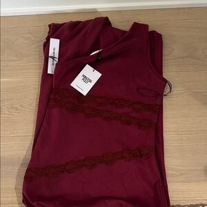 Princess Polly Burgundy Lace Long Dress